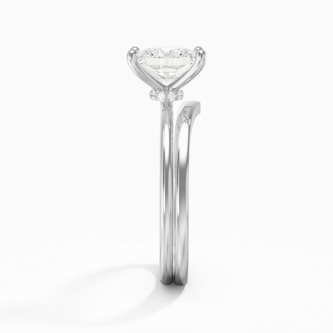 925 Sterling Silver Moissanite Bridal Set