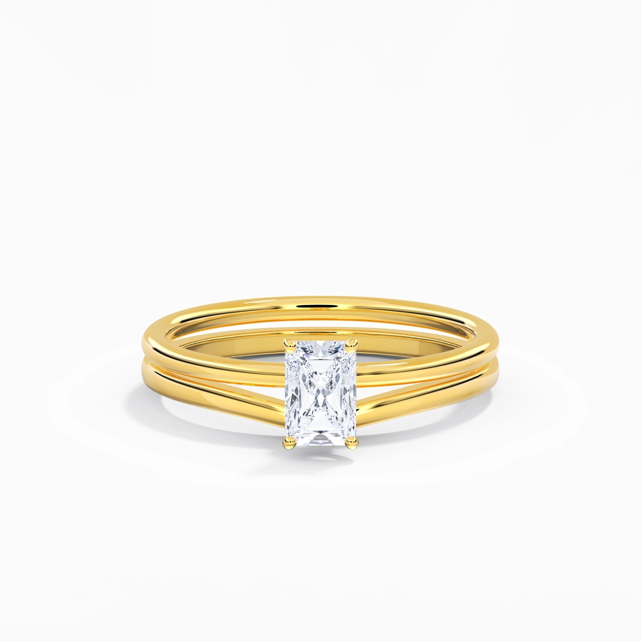 14K Gold Moissanite Bridal Set