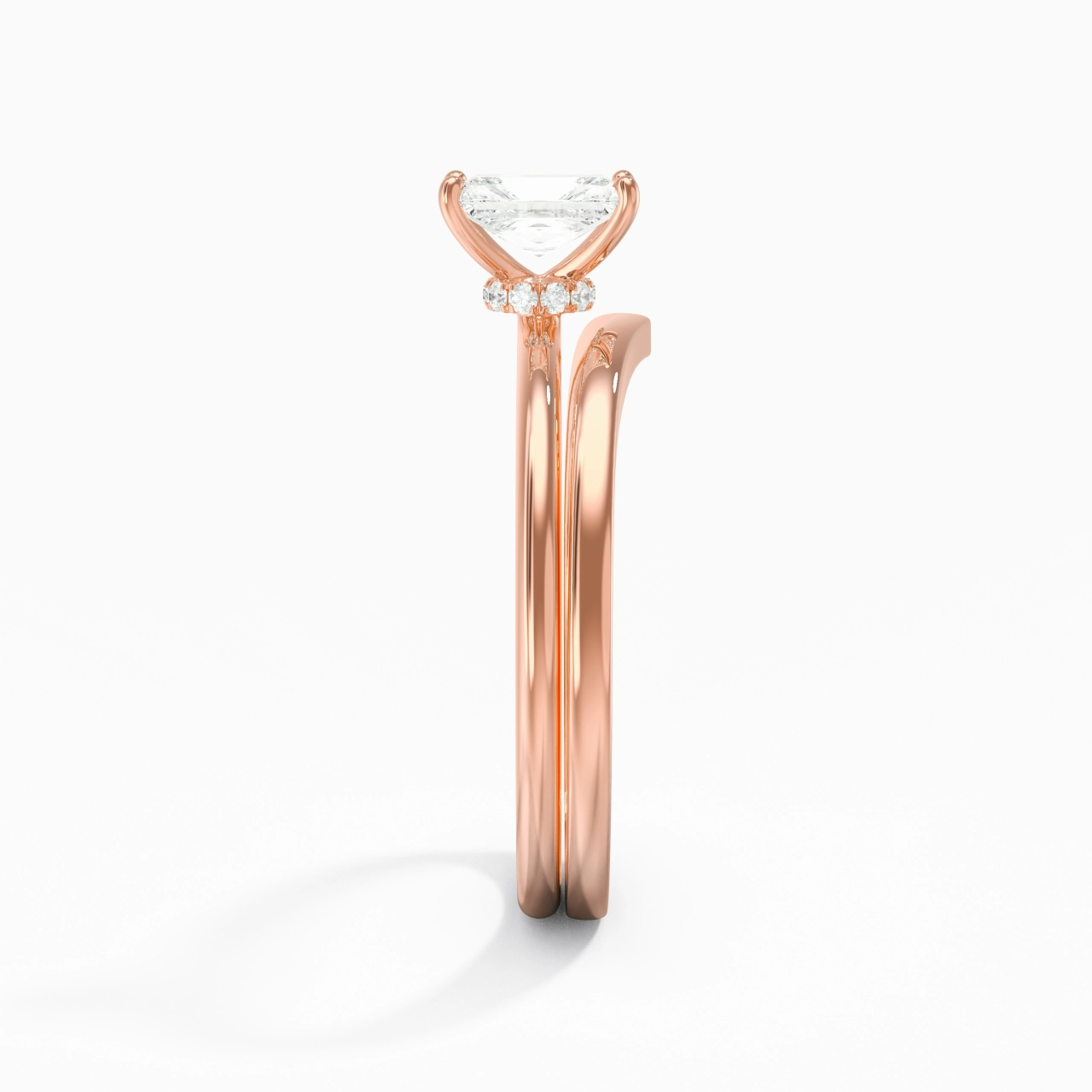 14K Rose Gold Moissanite Bridal Set