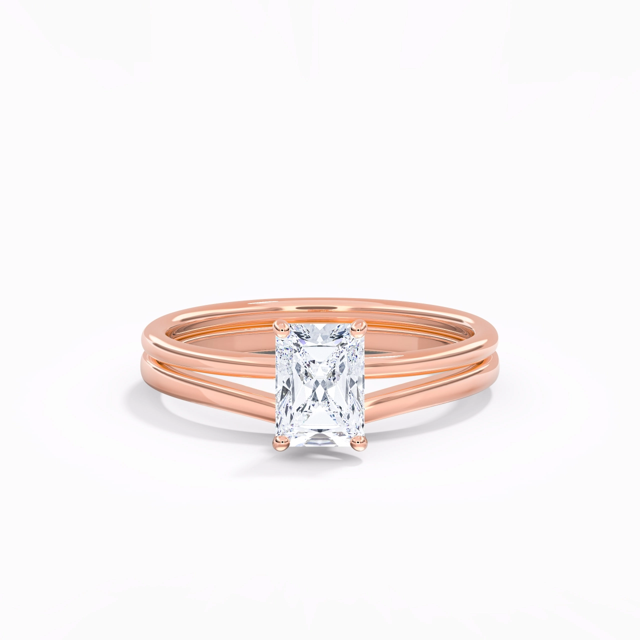 925 Sterling Silver Moissanite Bridal Set