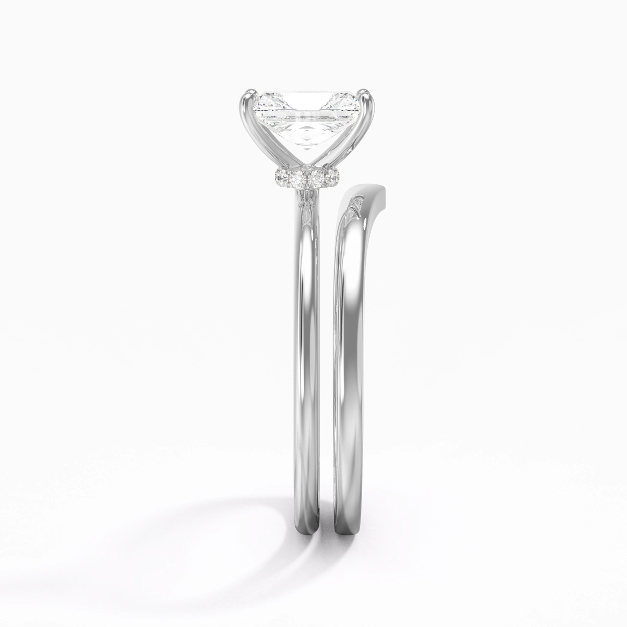 925 Sterling Silver Moissanite Bridal Set