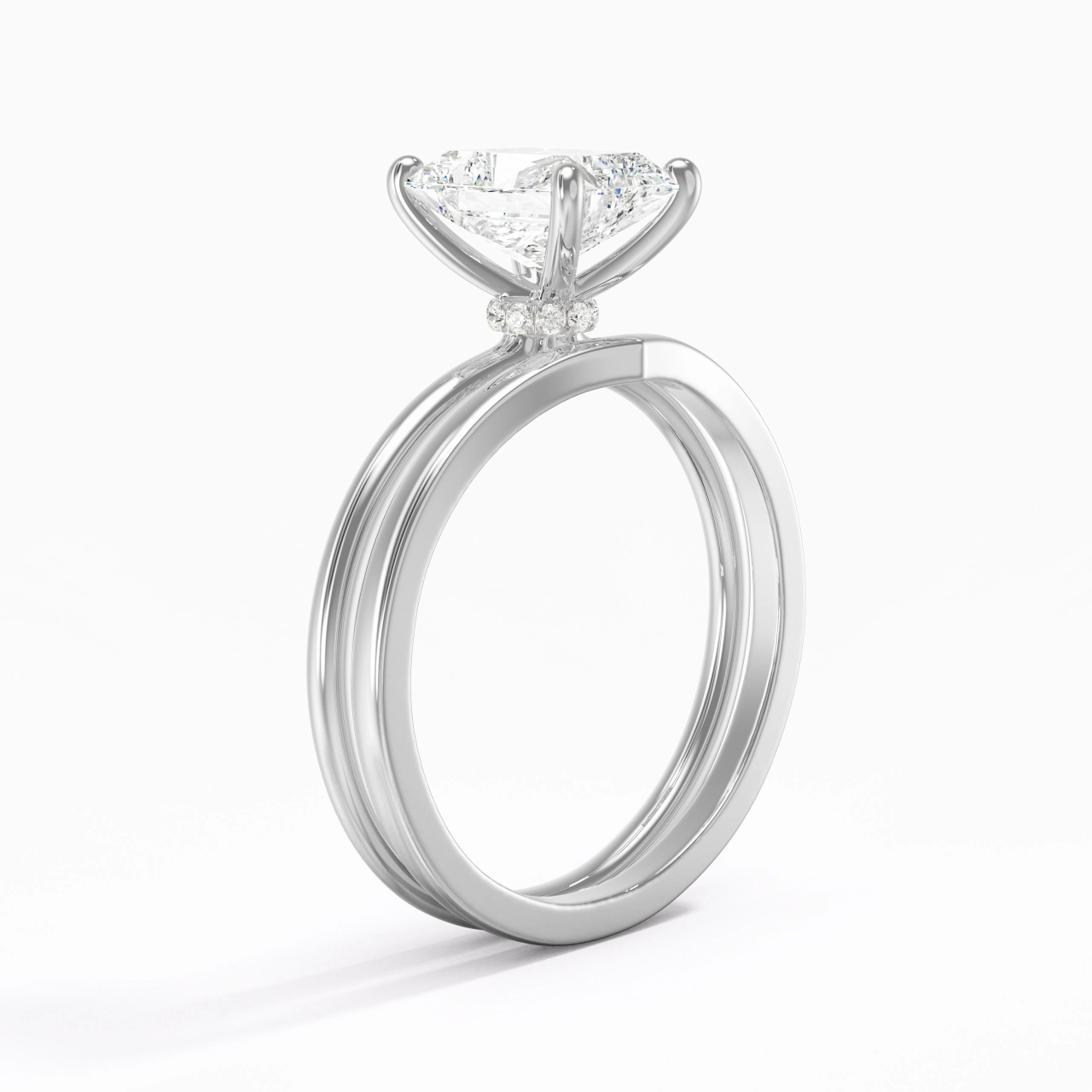 925 Sterling Silver Moissanite Bridal Set