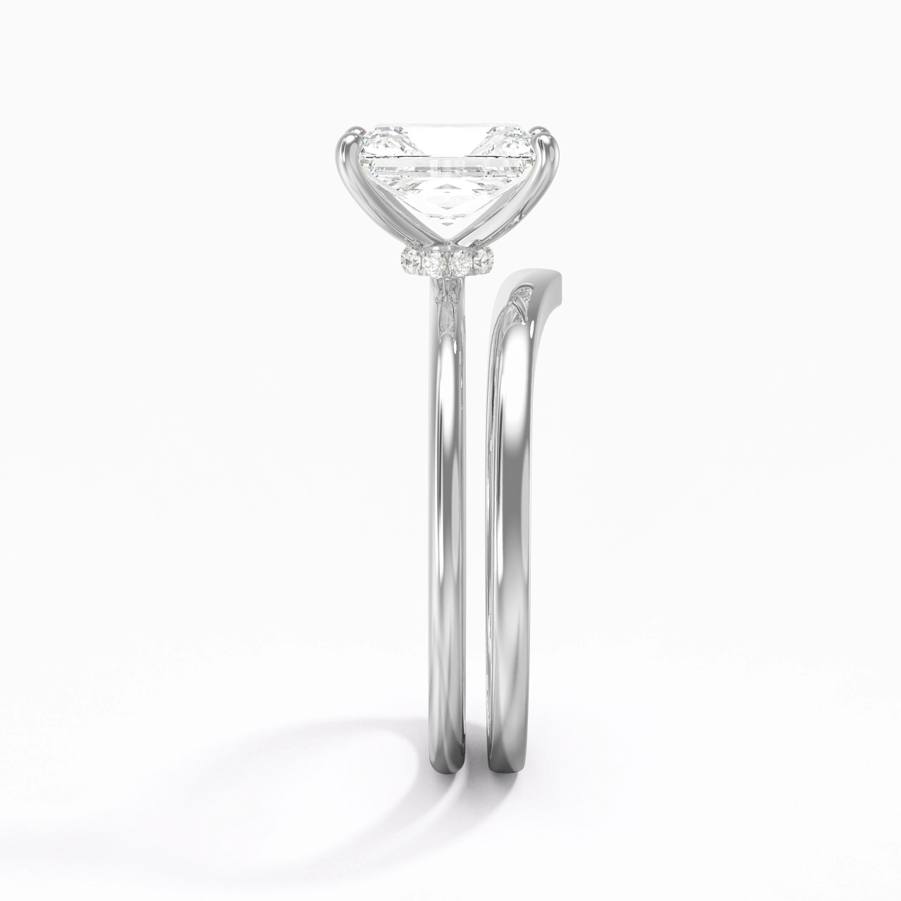 925 Sterling Silver Moissanite Bridal Set