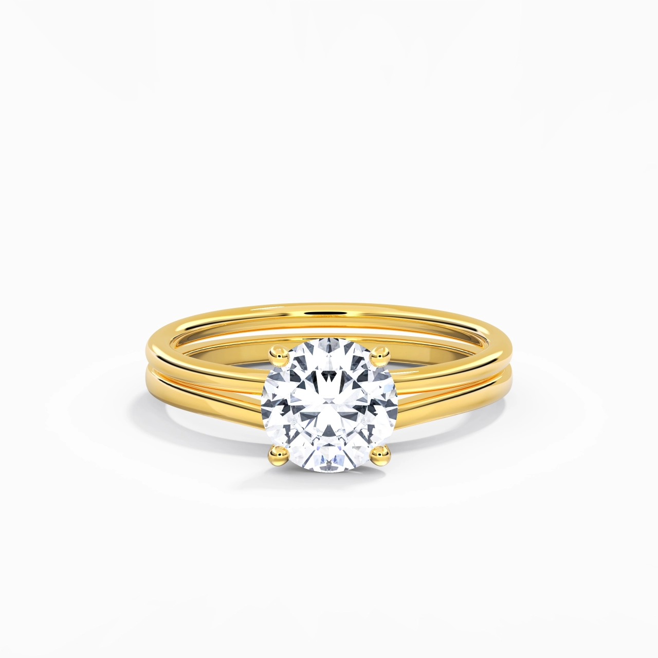14K Gold Moissanite Bridal Set
