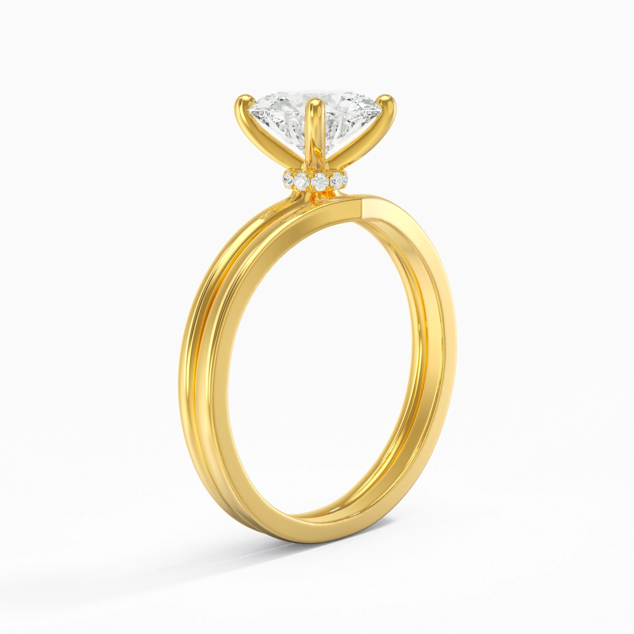 14K Gold Moissanite Bridal Set