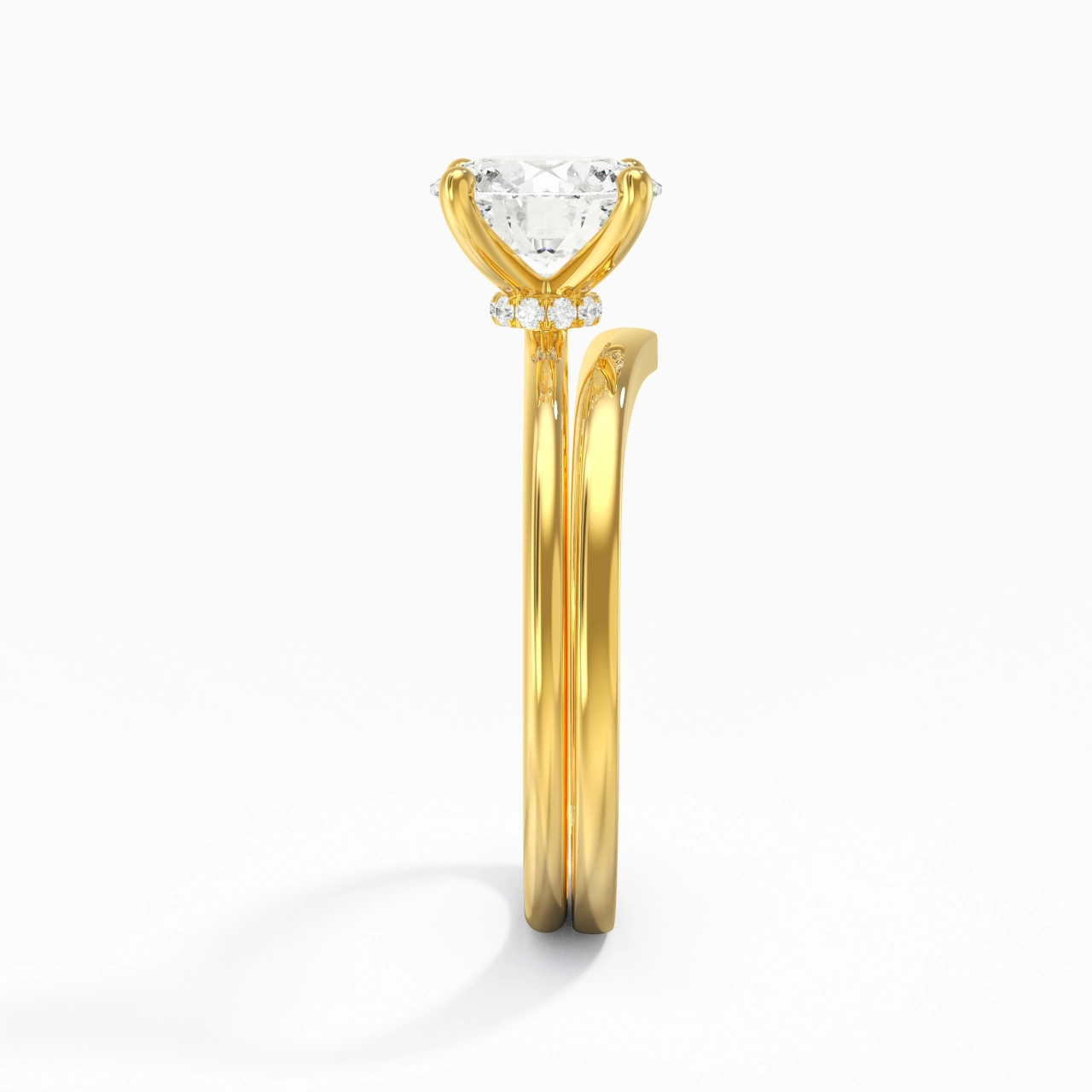 14K Gold Moissanite Bridal Set