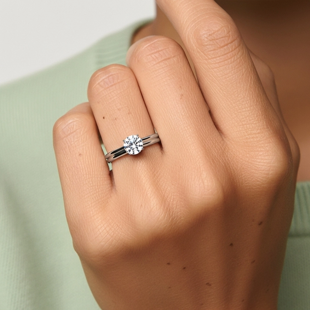 925 Sterling Silver Moissanite Bridal Set