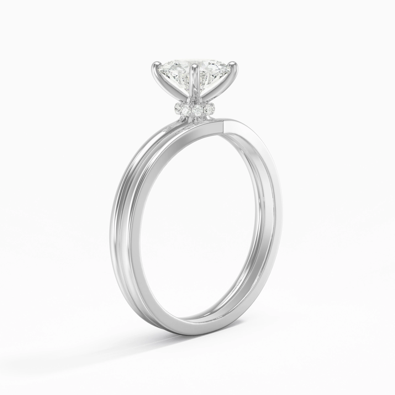 925 Sterling Silver Moissanite Bridal Set