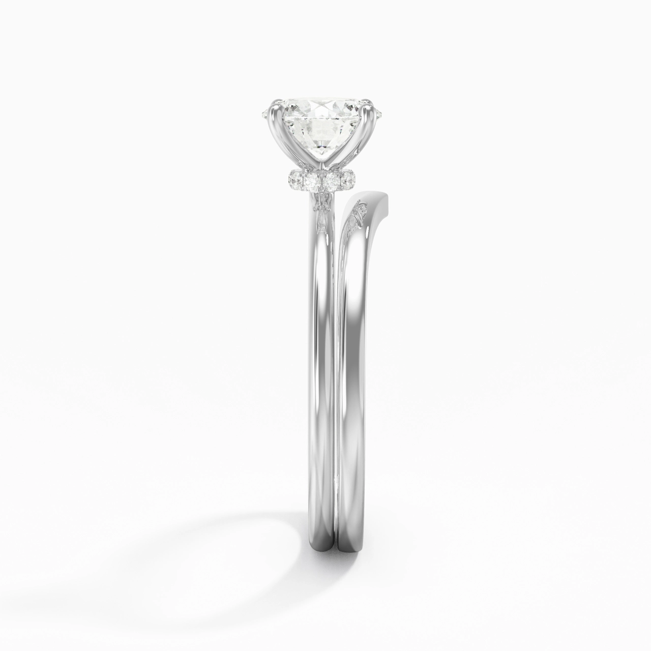 925 Sterling Silver Moissanite Bridal Set