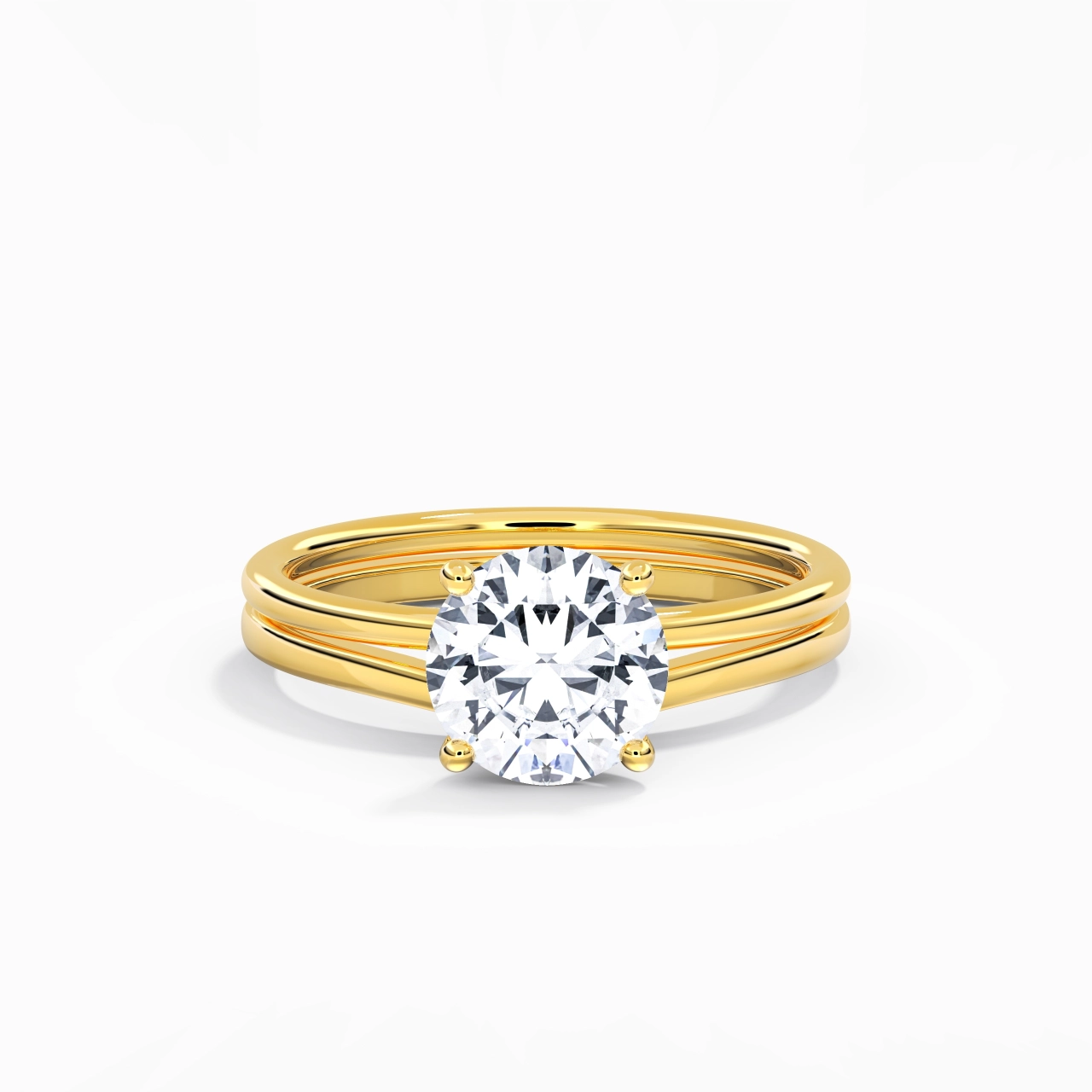 18K Gold Moissanite Bridal Set