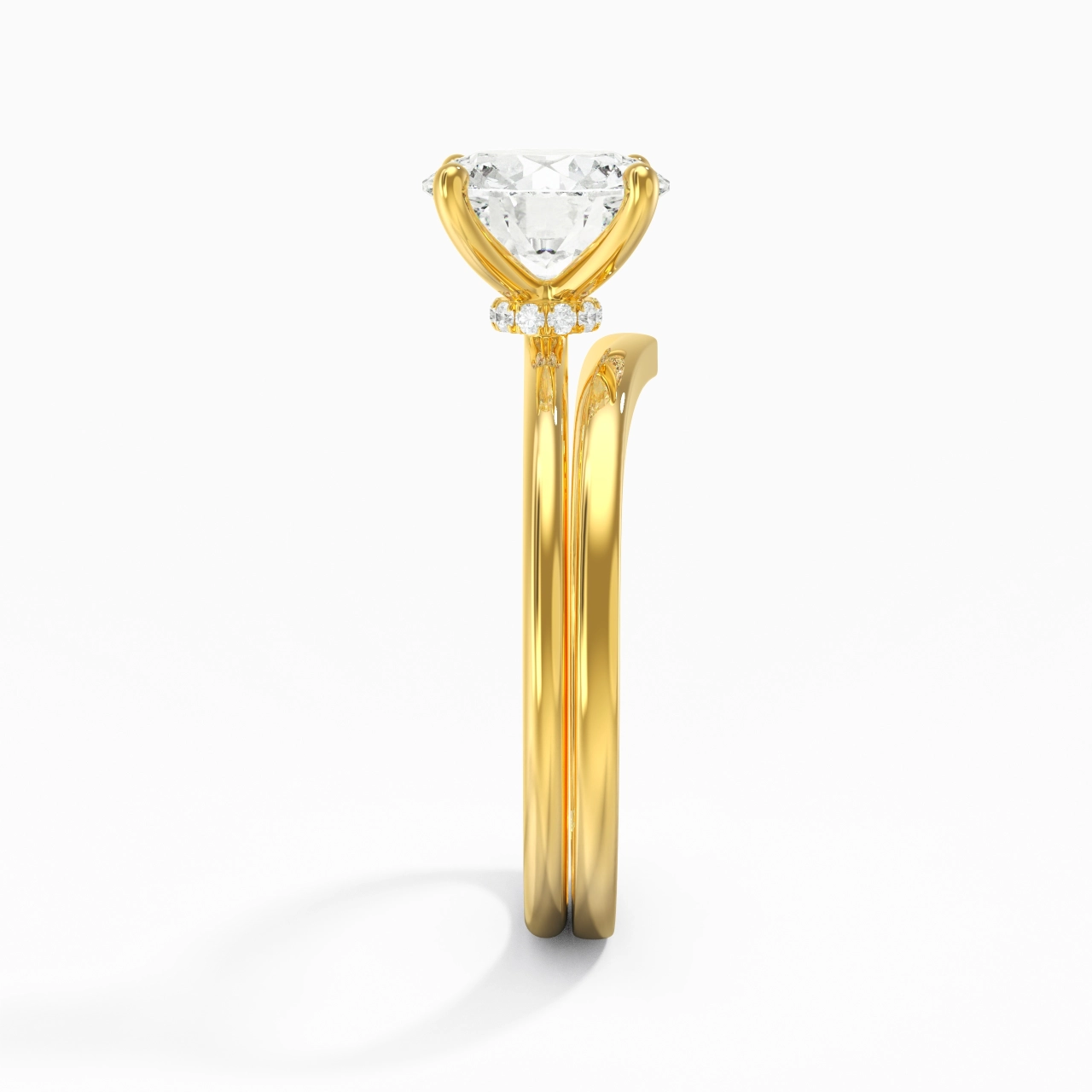 18K Gold Moissanite Bridal Set