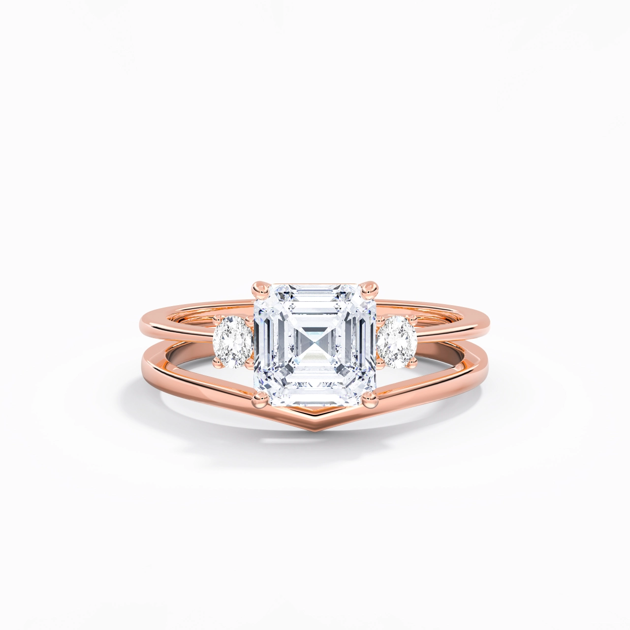 Classic Asscher Cut Bridal Set