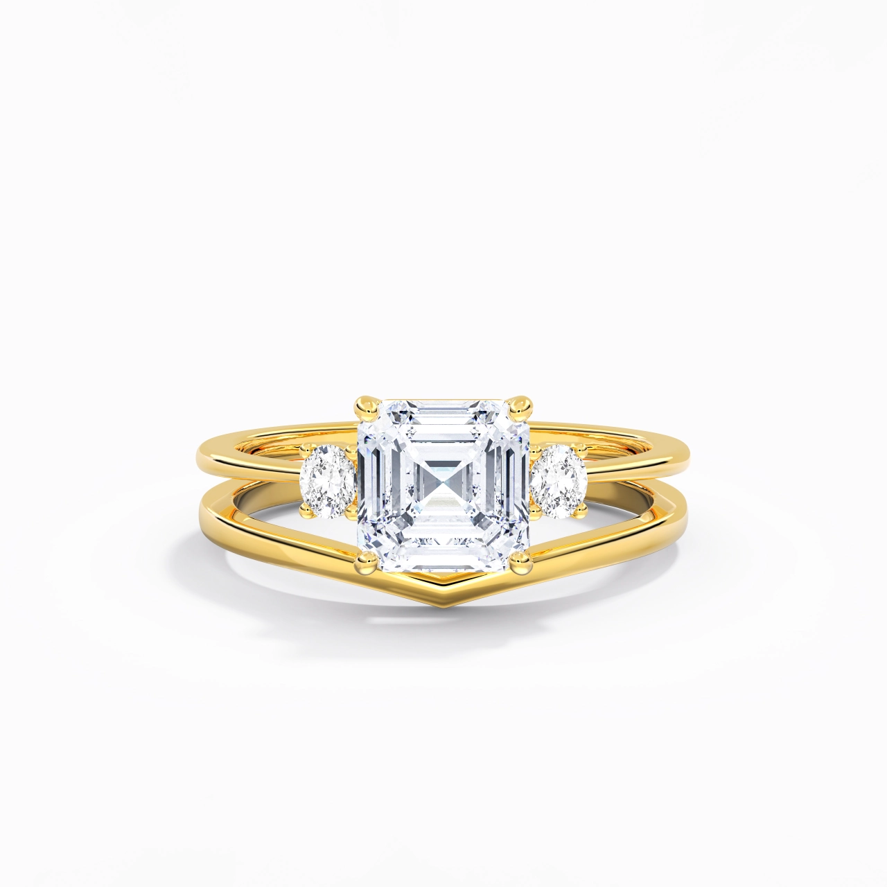 Classic Asscher Cut Bridal Set