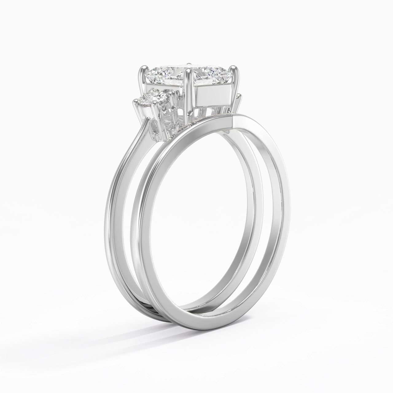 Classic Asscher Cut Bridal Set