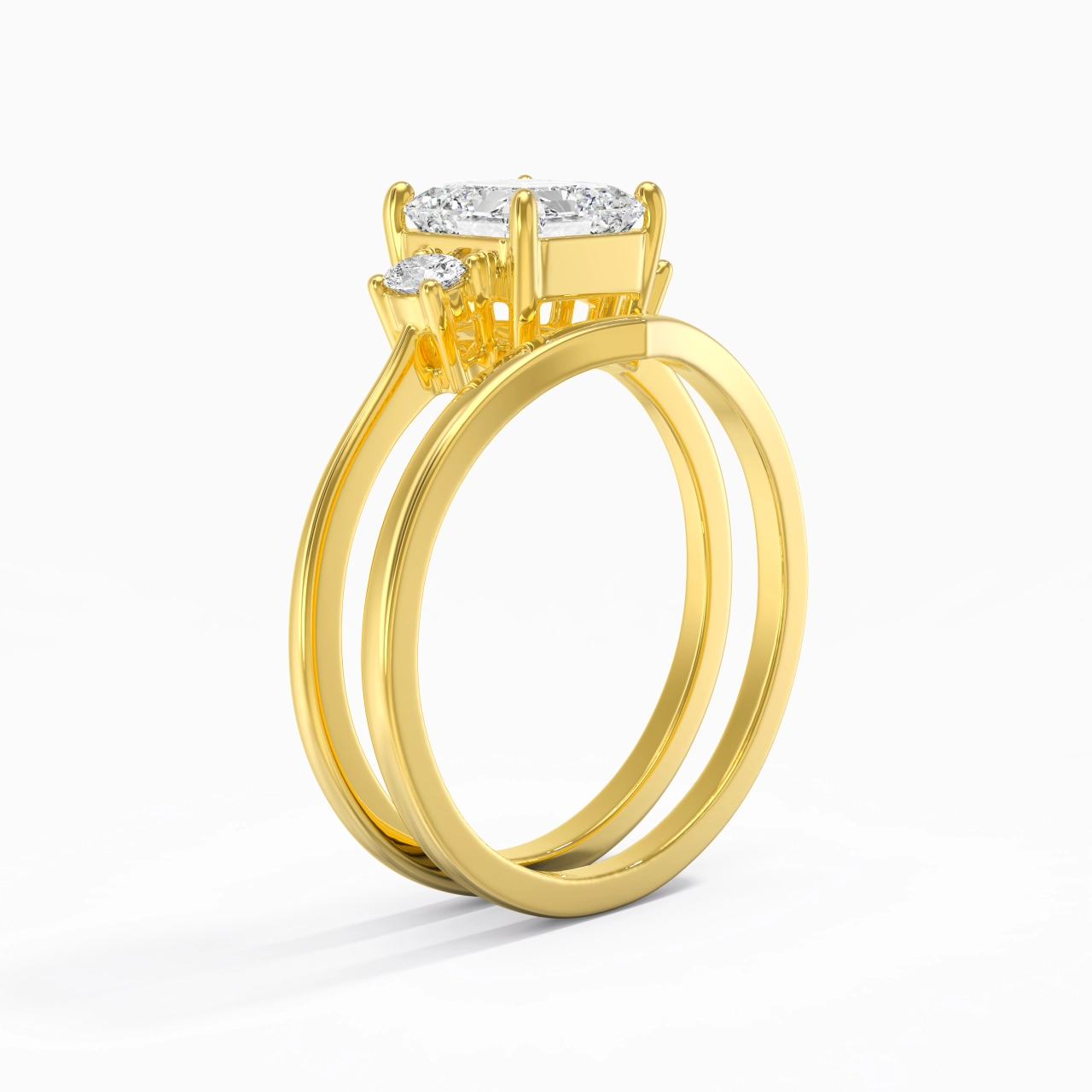Classic Asscher Cut Bridal Set