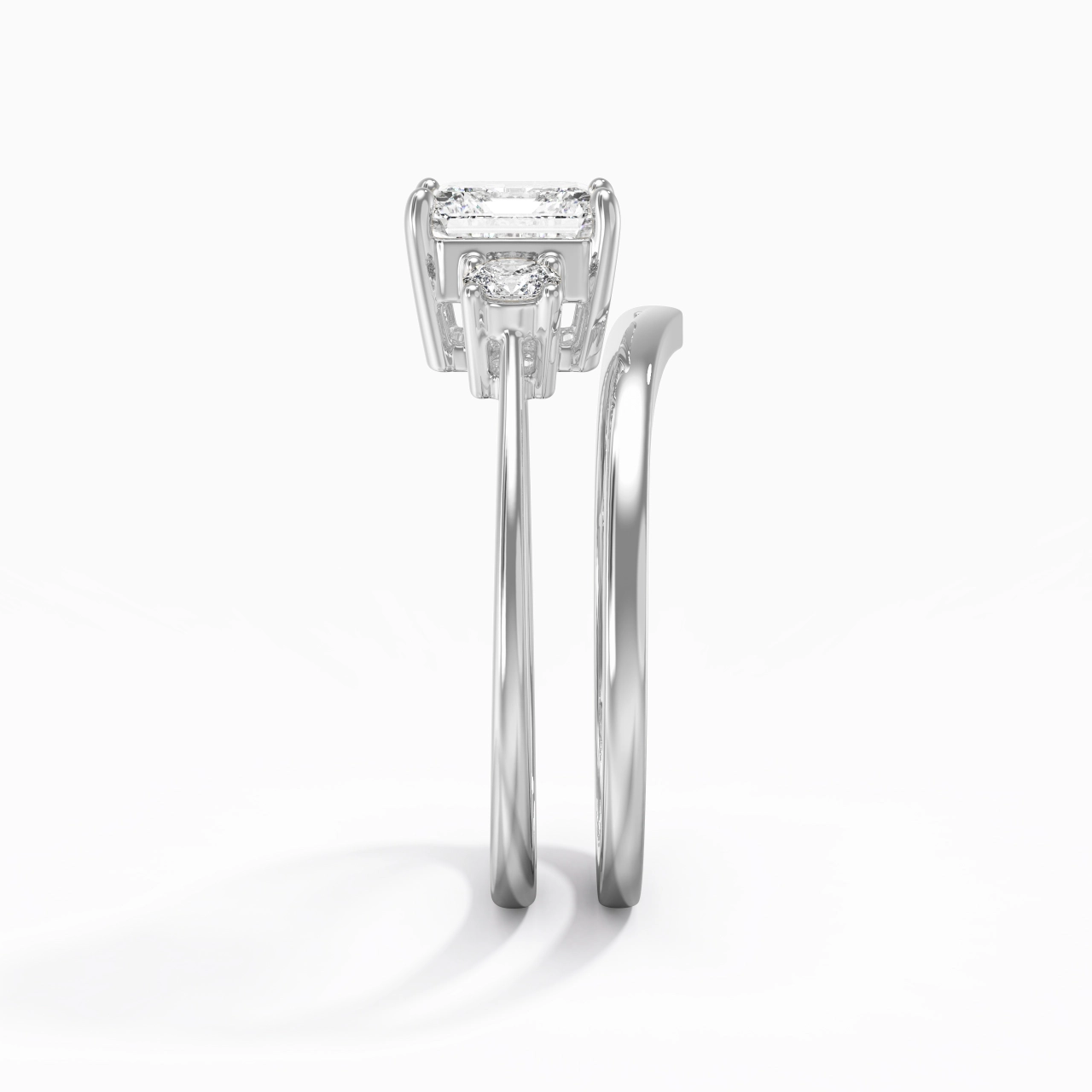 Classic Asscher Cut Bridal Set