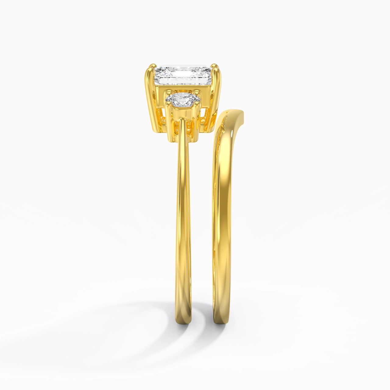 Classic Asscher Cut Bridal Set