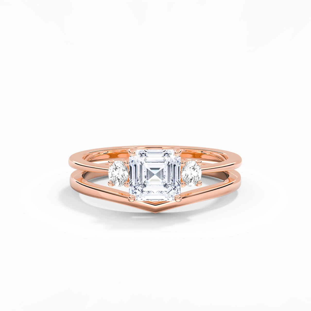 Classic Asscher Cut Bridal Set
