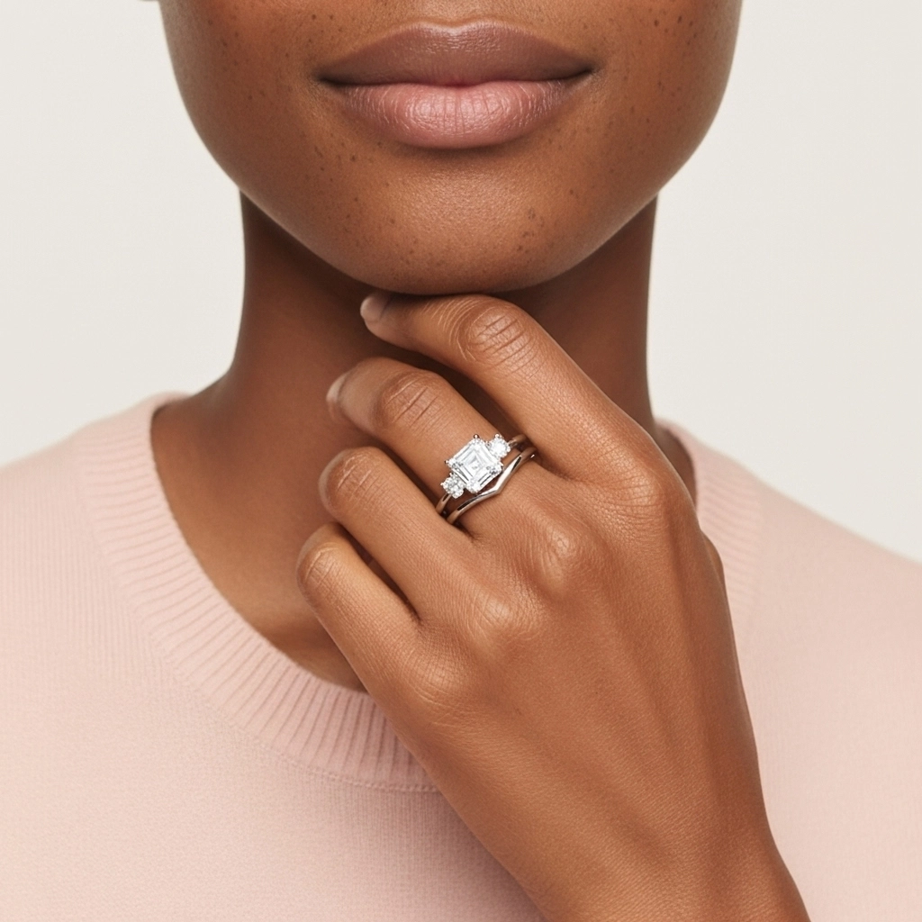 Classic Asscher Cut Bridal Set