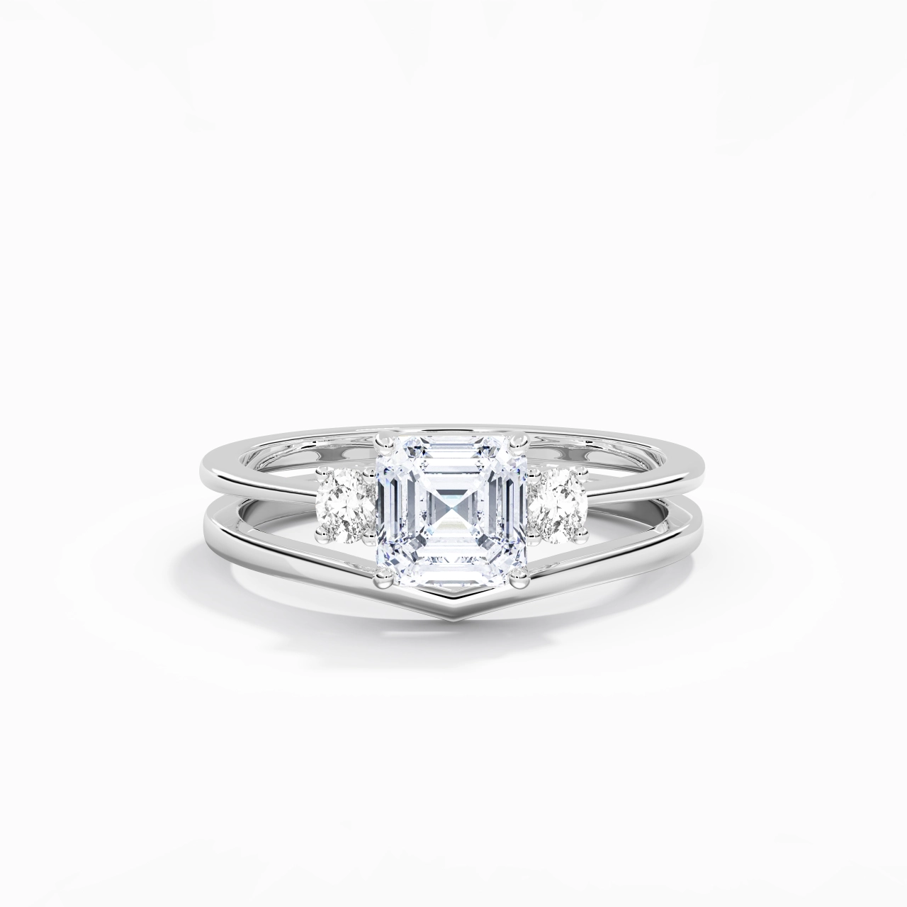 Classic Asscher Cut Bridal Set
