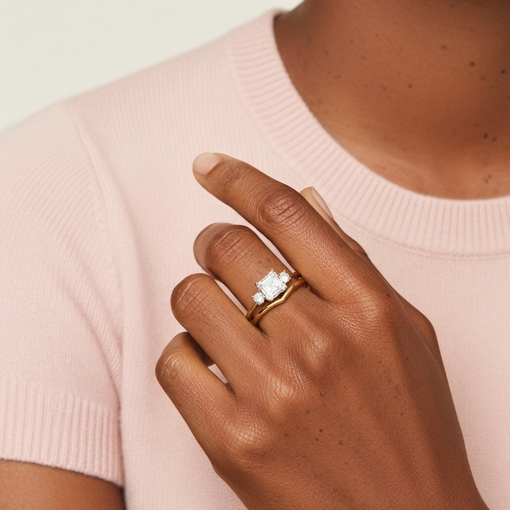 Classic Asscher Cut Bridal Set