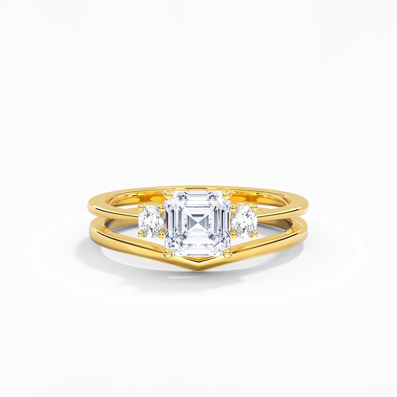 Classic Asscher Cut Bridal Set
