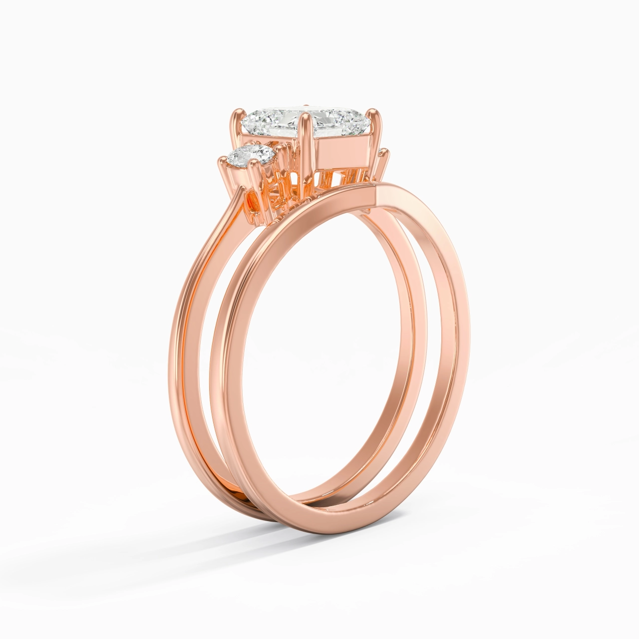 Classic Asscher Cut Bridal Set
