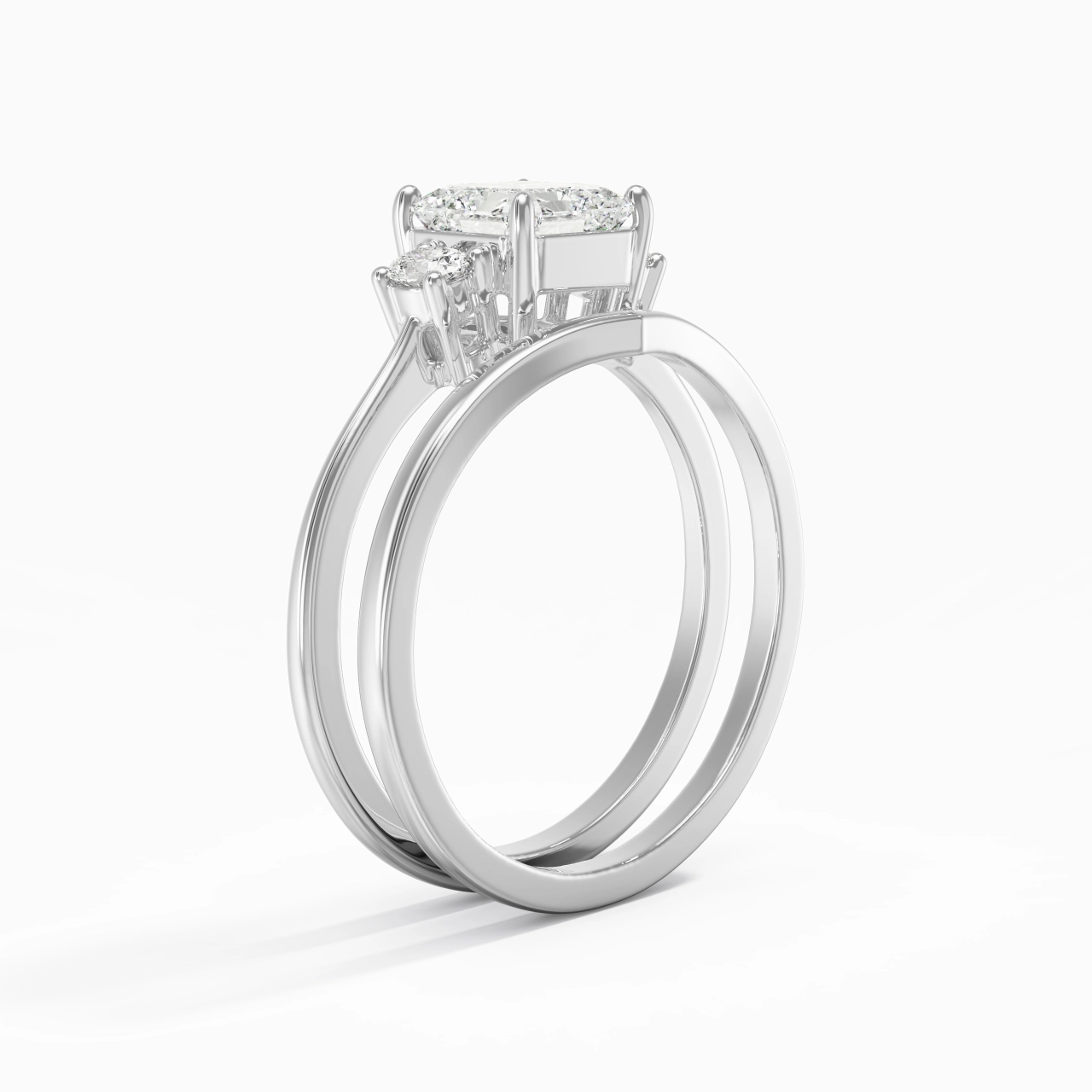 Classic Asscher Cut Bridal Set