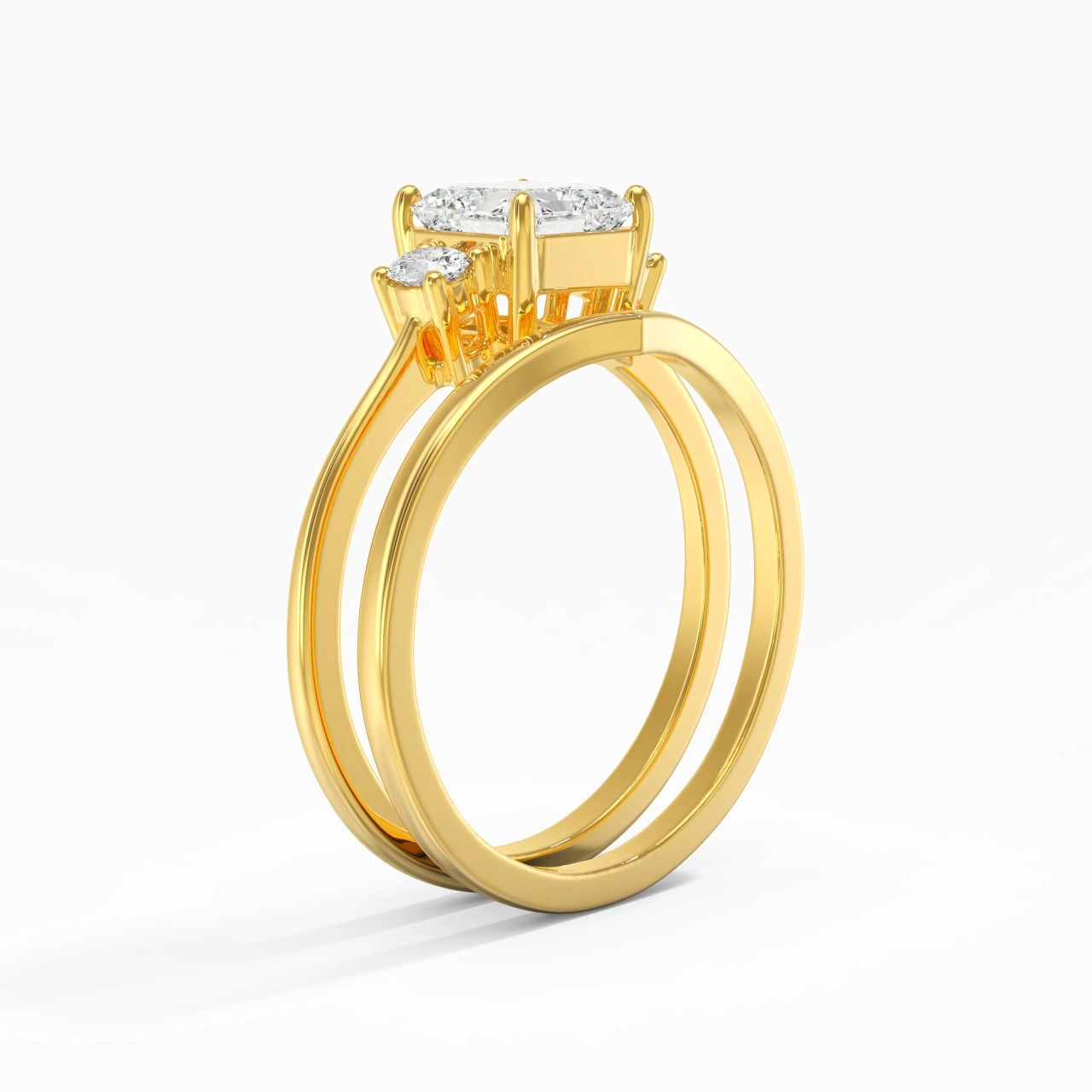 Classic Asscher Cut Bridal Set