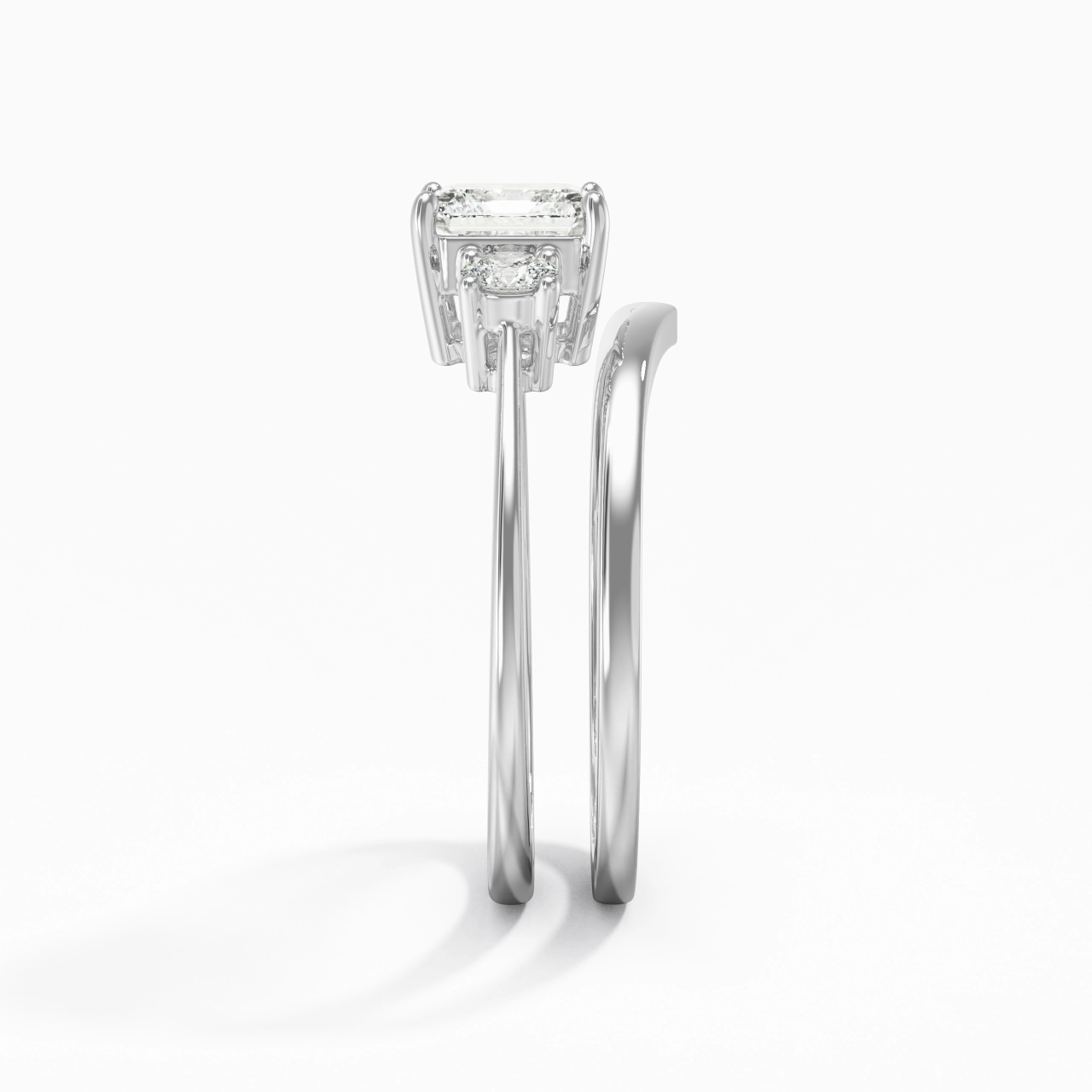 Classic Asscher Cut Bridal Set