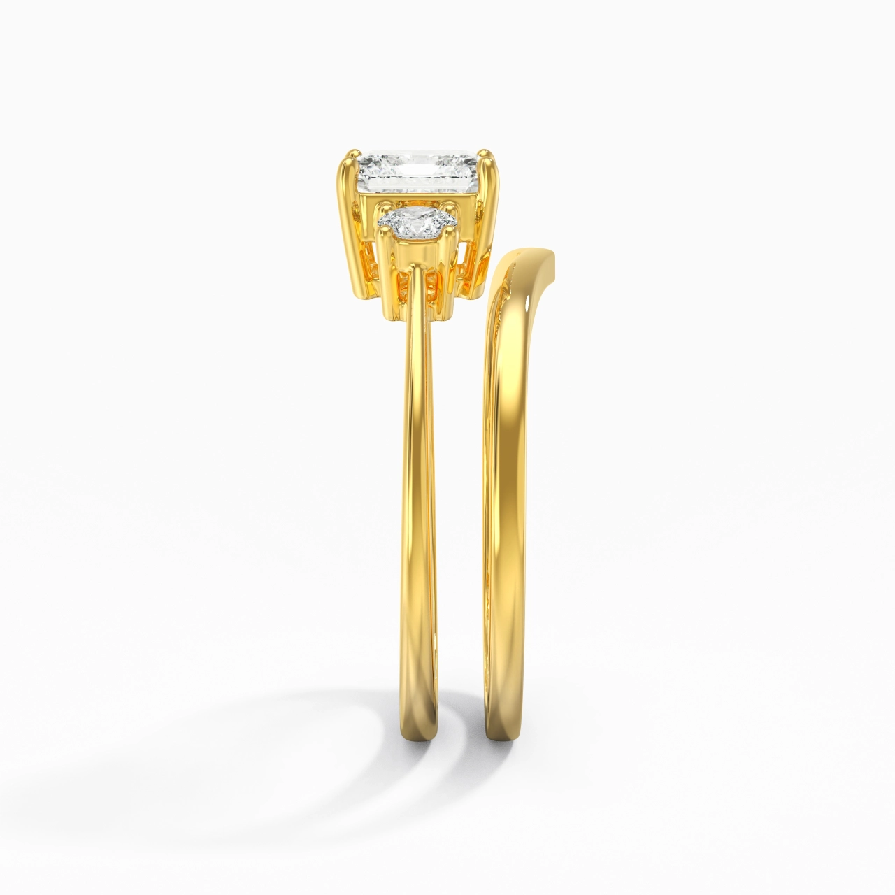 Classic Asscher Cut Bridal Set