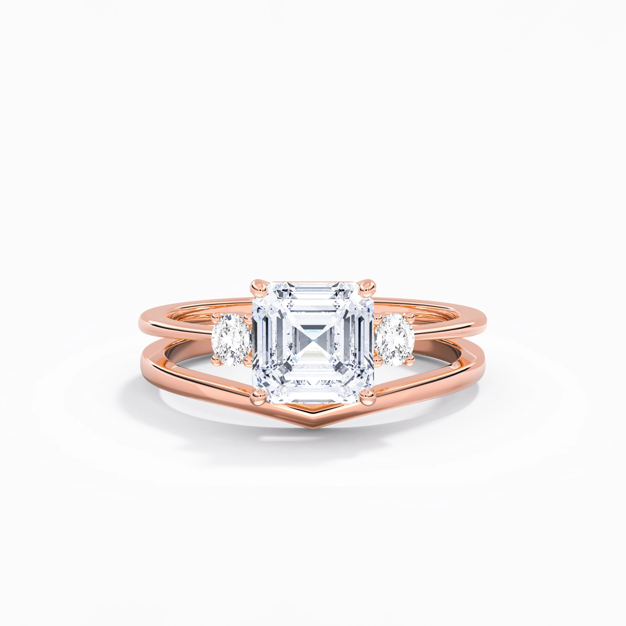 Classic Asscher Cut Bridal Set