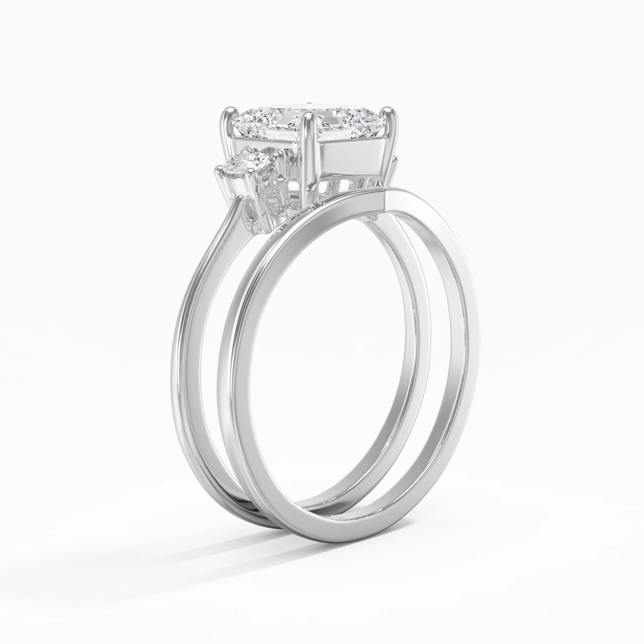 Classic Asscher Cut Bridal Set