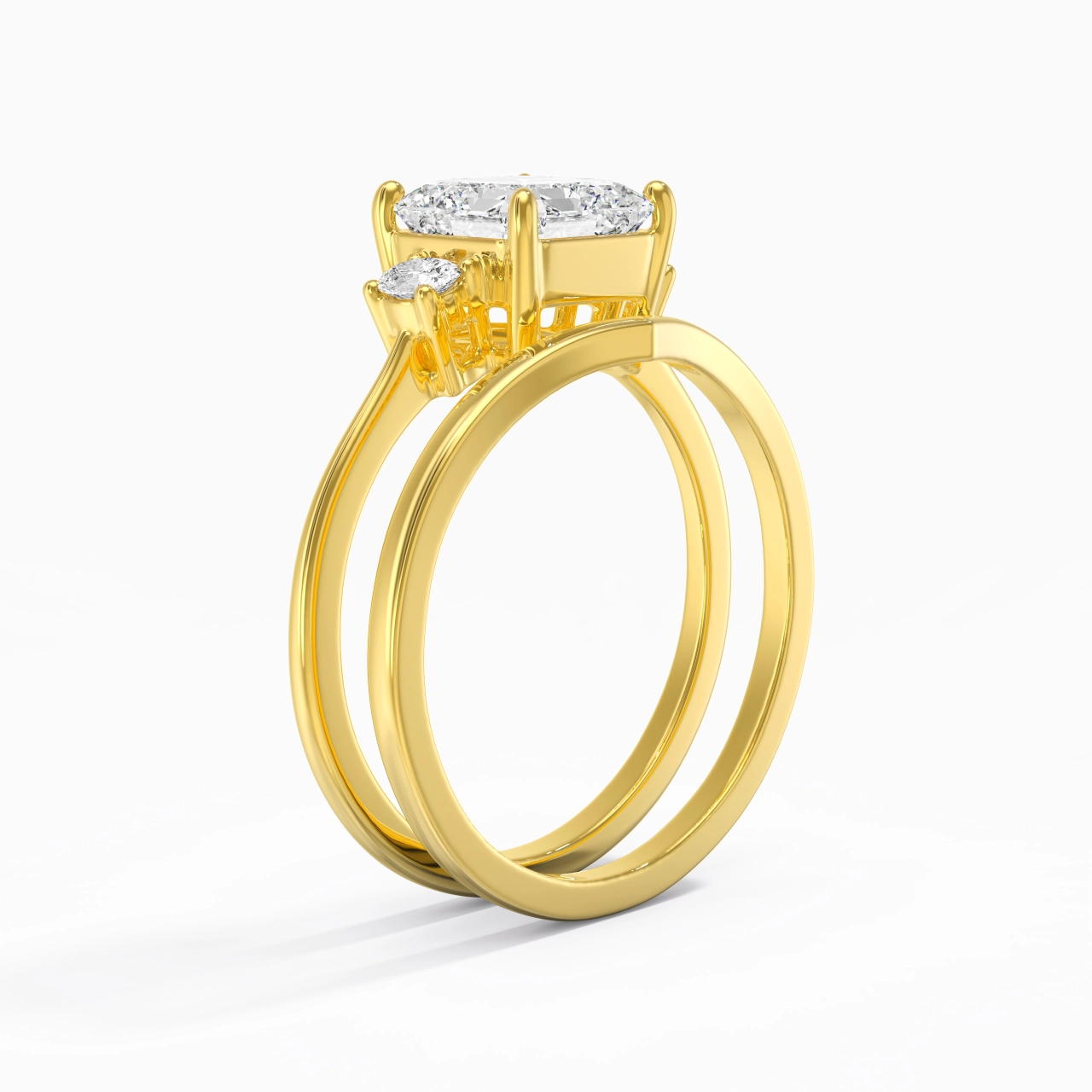 Classic Asscher Cut Bridal Set