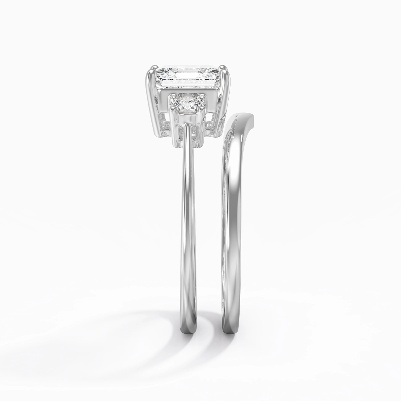 Classic Asscher Cut Bridal Set