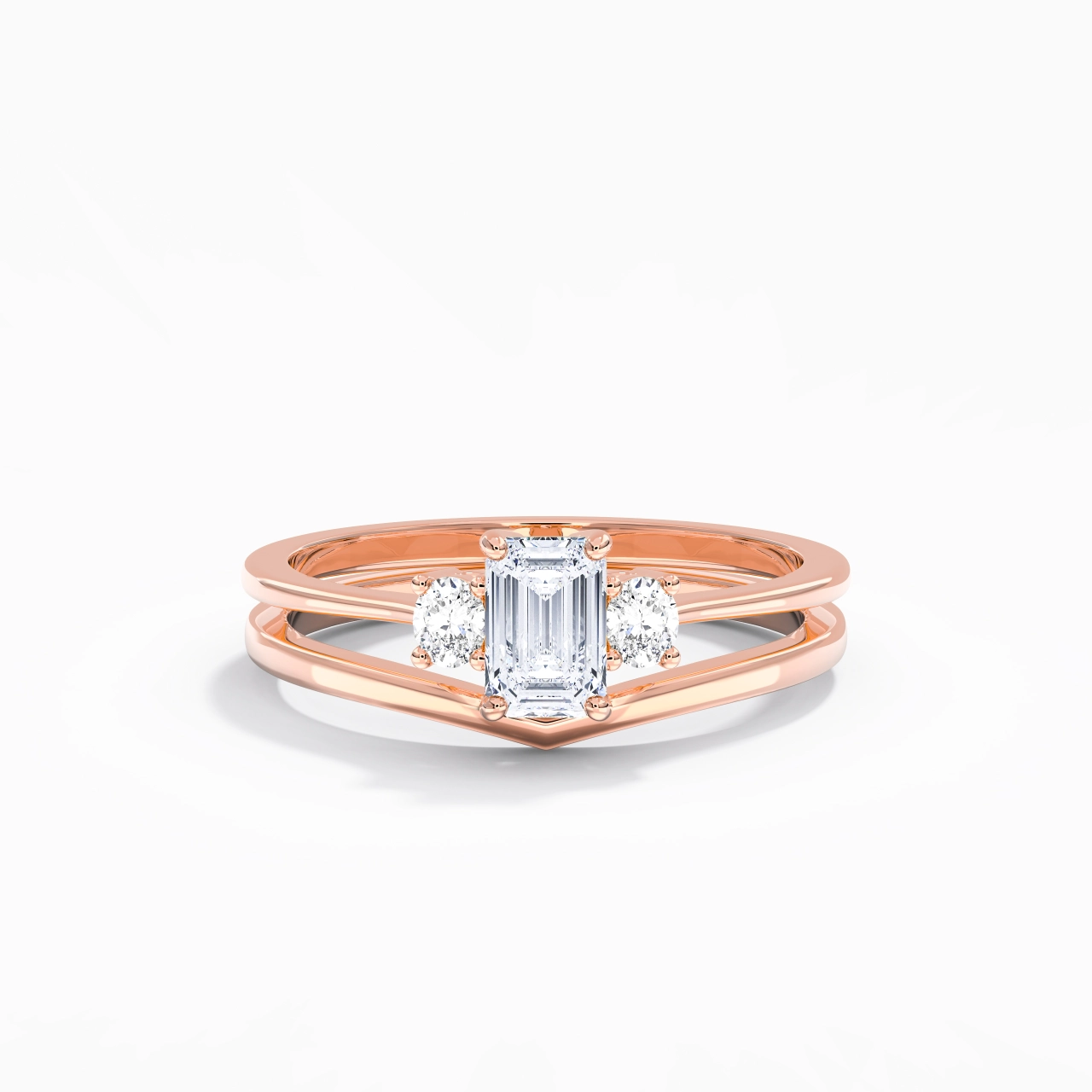 Classic Emerald Cut Bridal Set