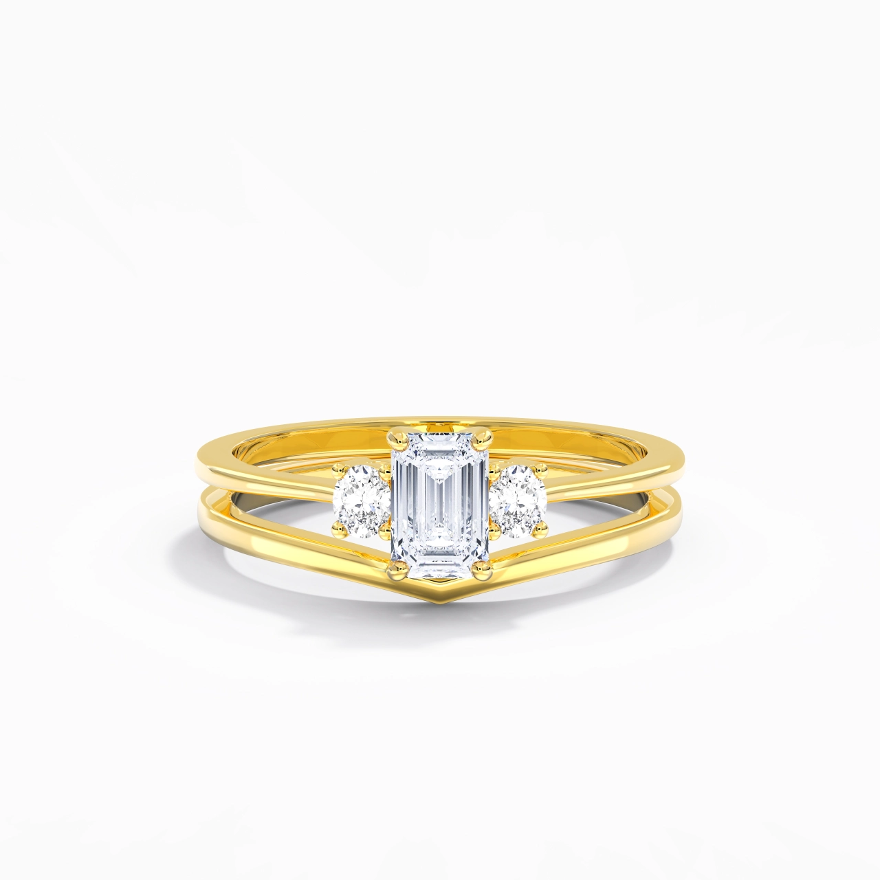 Classic Emerald Cut Bridal Set