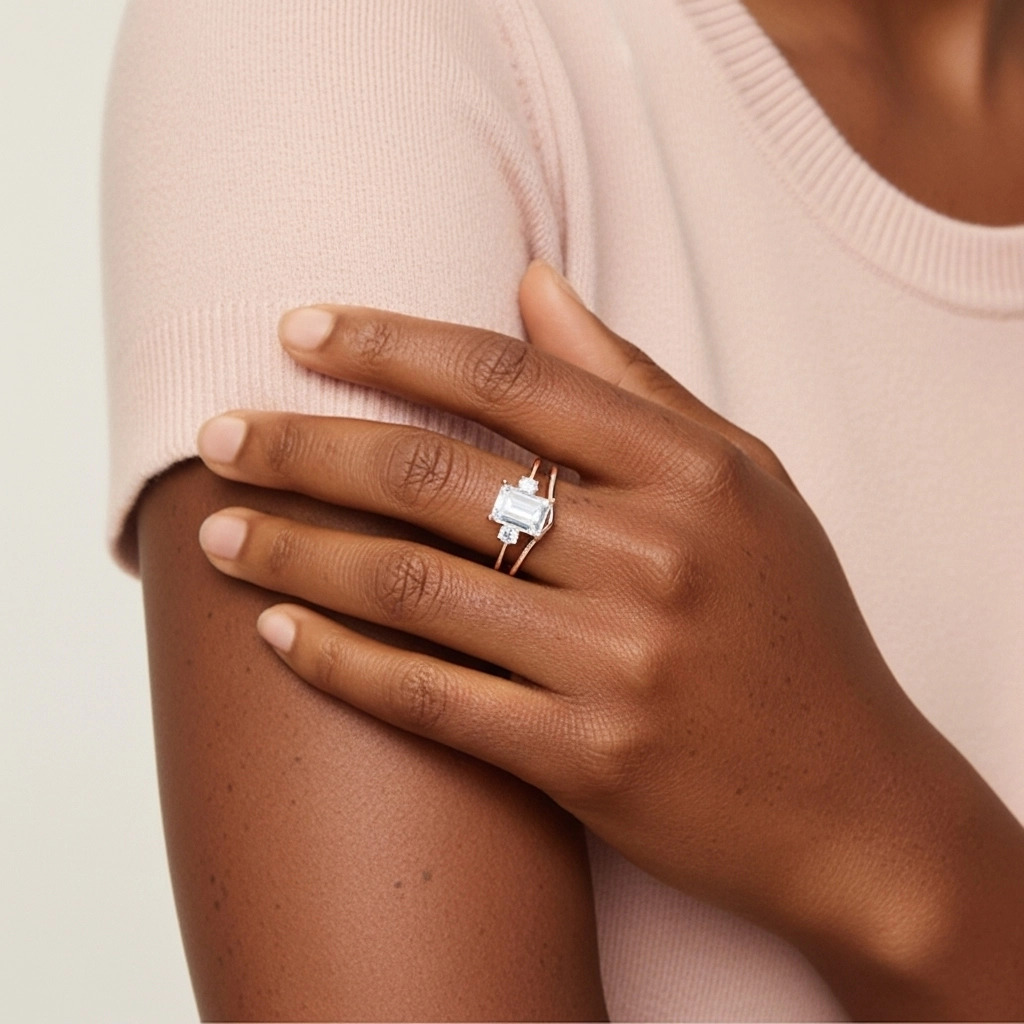 Classic Emerald Cut Bridal Set