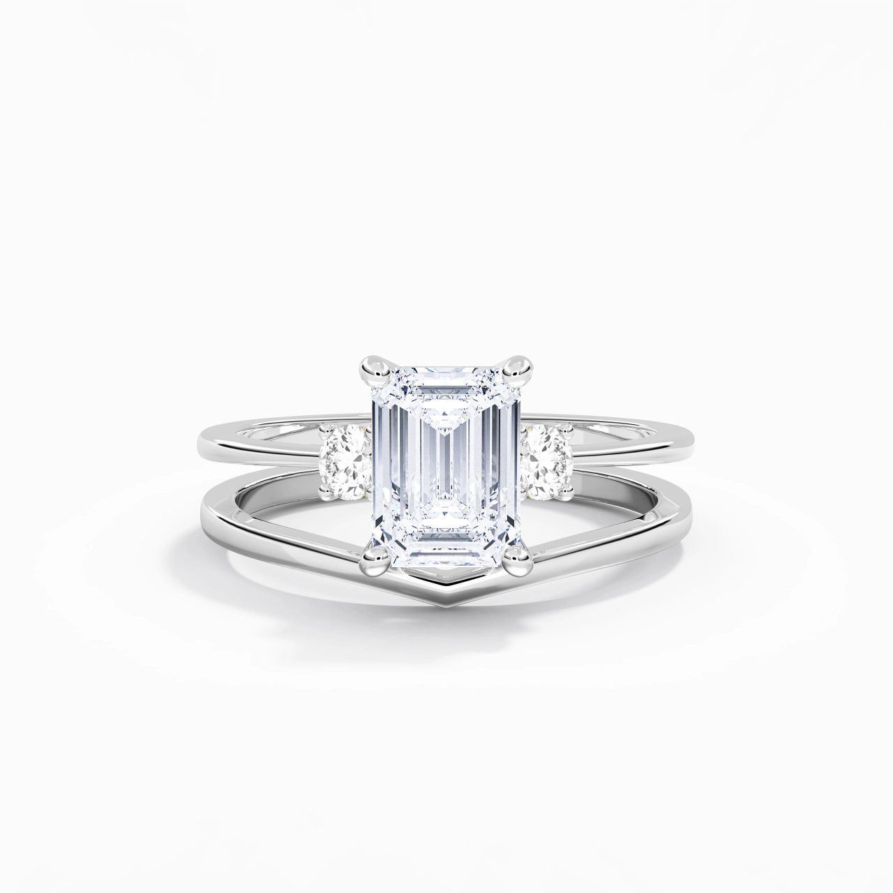 Classic Emerald Cut Bridal Set