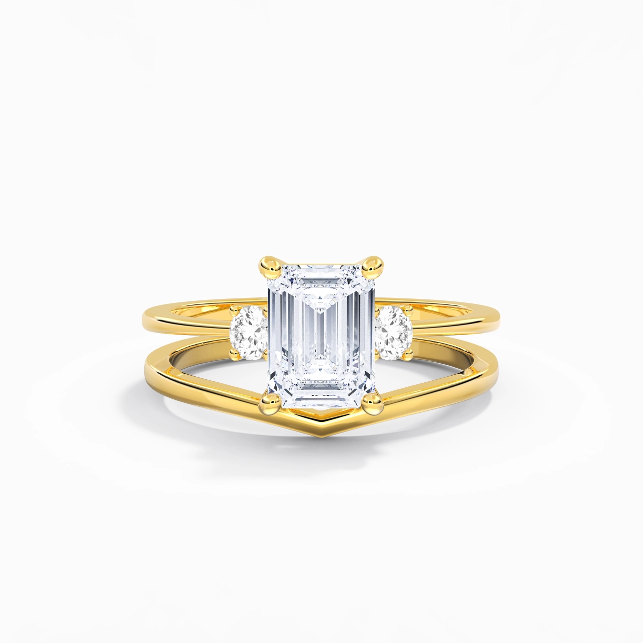 Classic Emerald Cut Bridal Set