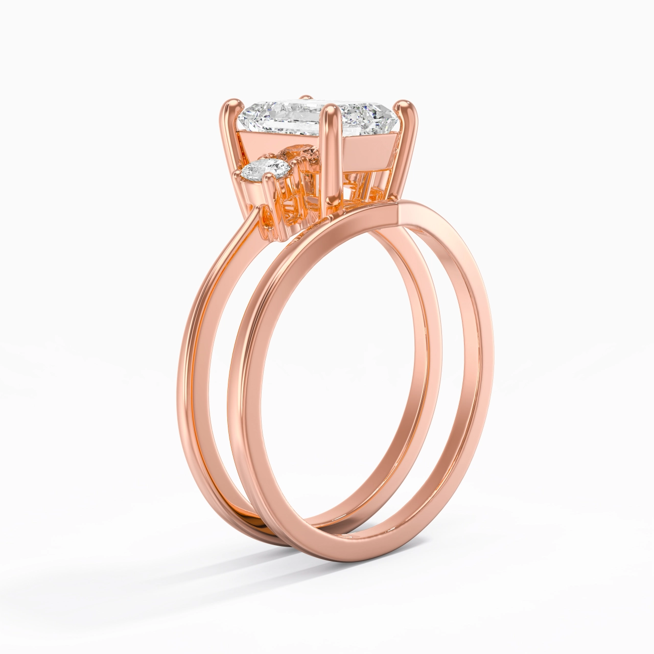 Classic Emerald Cut Bridal Set