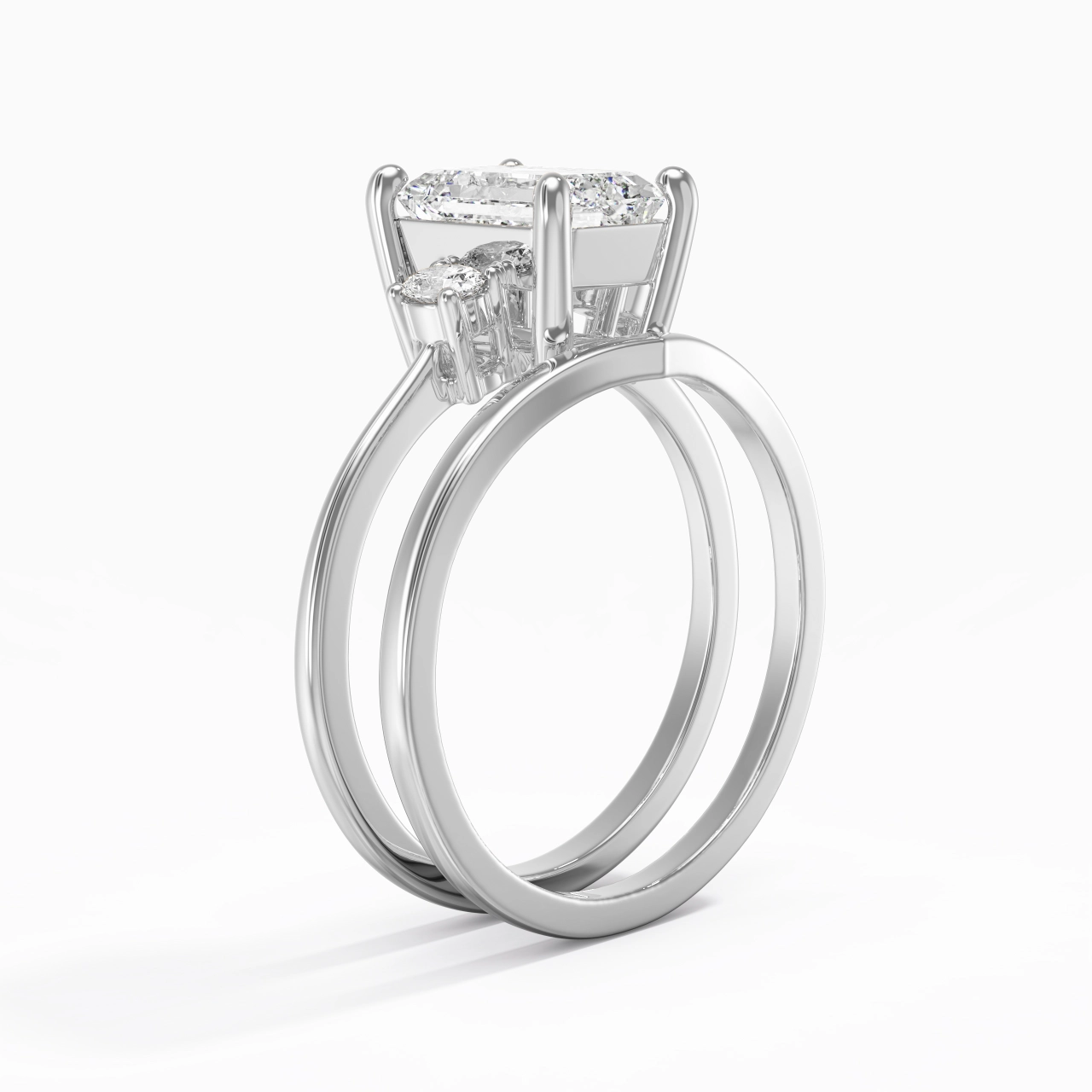Classic Emerald Cut Bridal Set