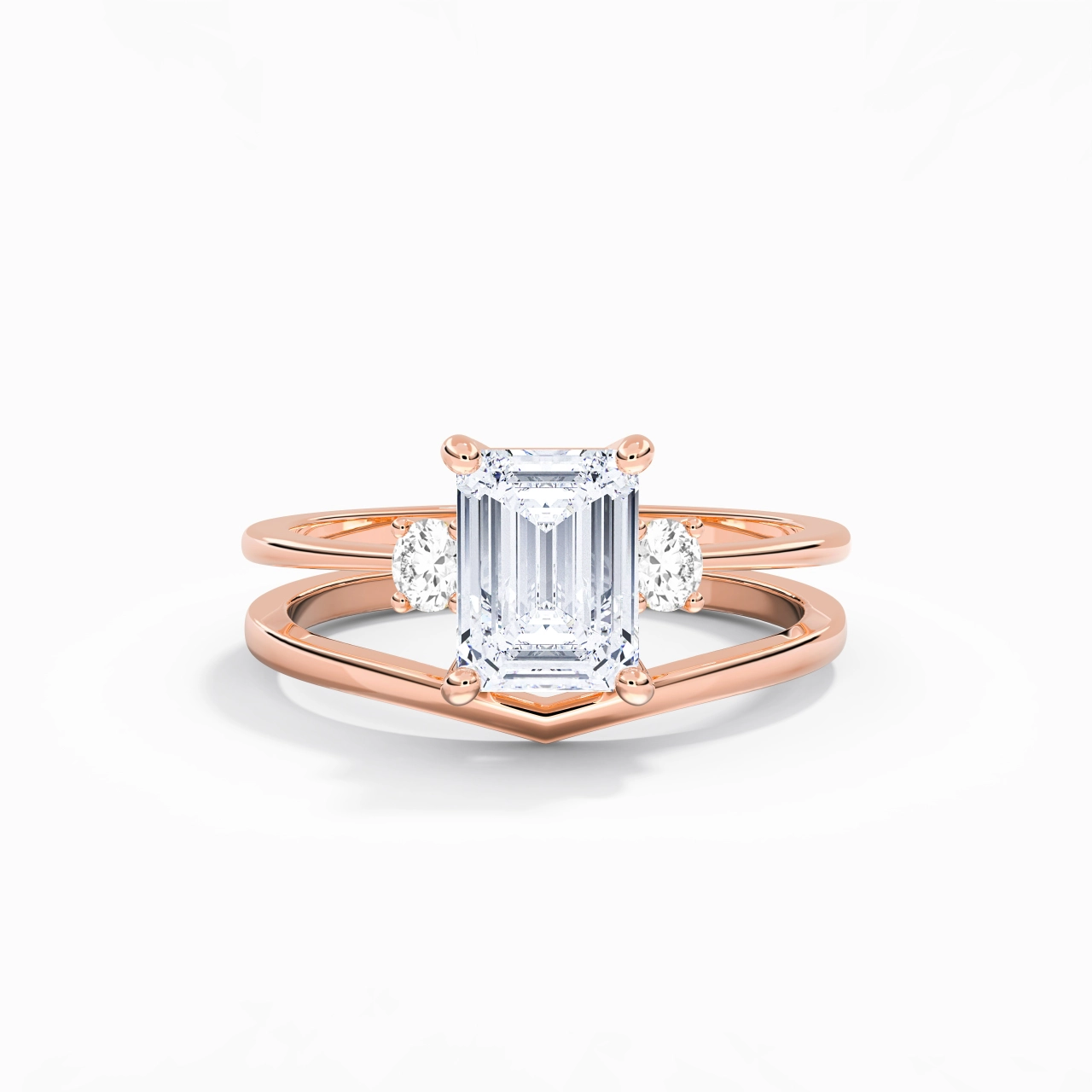 Classic Emerald Cut Bridal Set