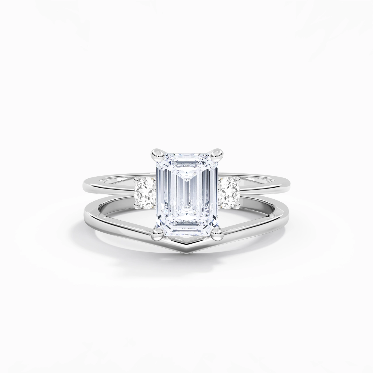 Classic Emerald Cut Bridal Set