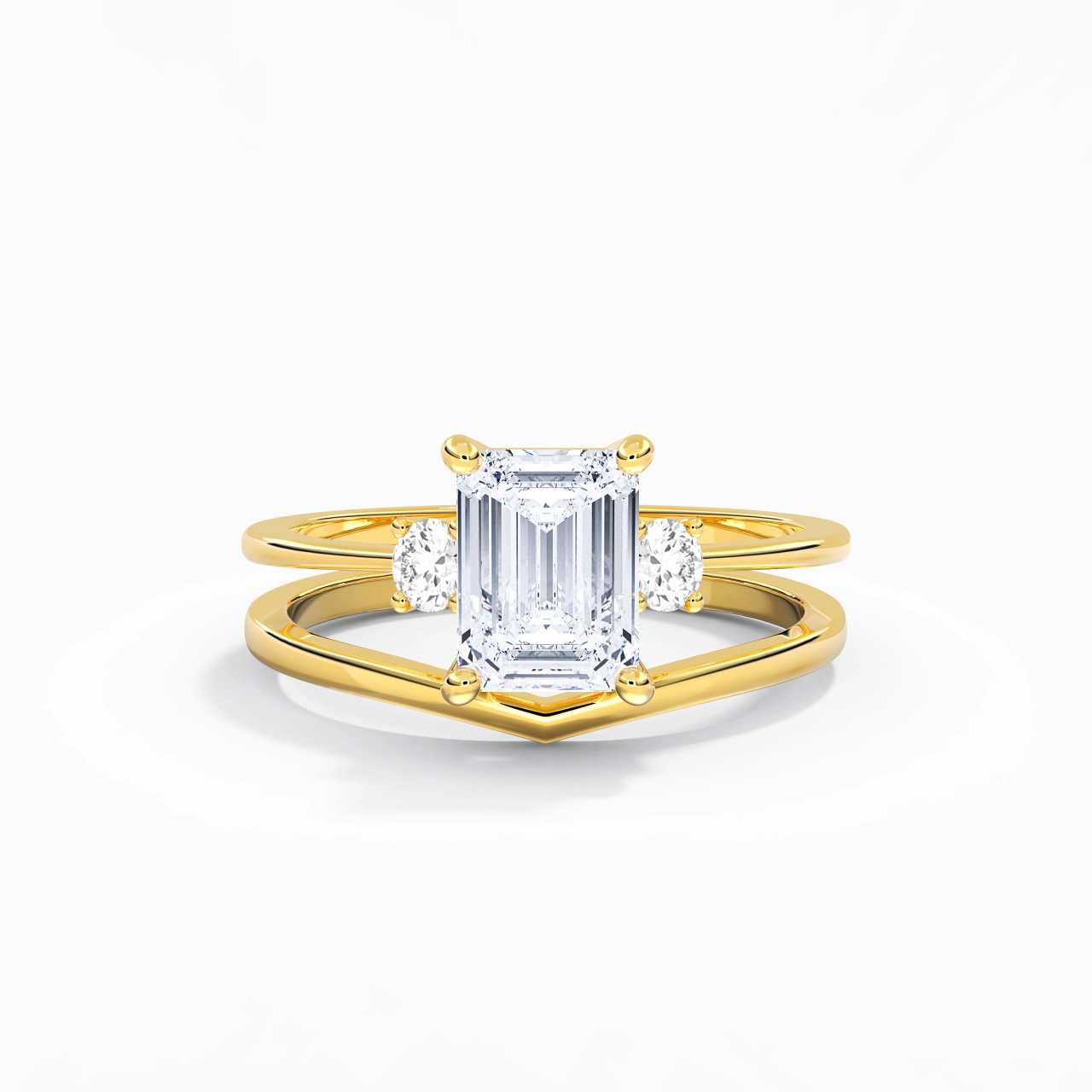 Classic Emerald Cut Bridal Set