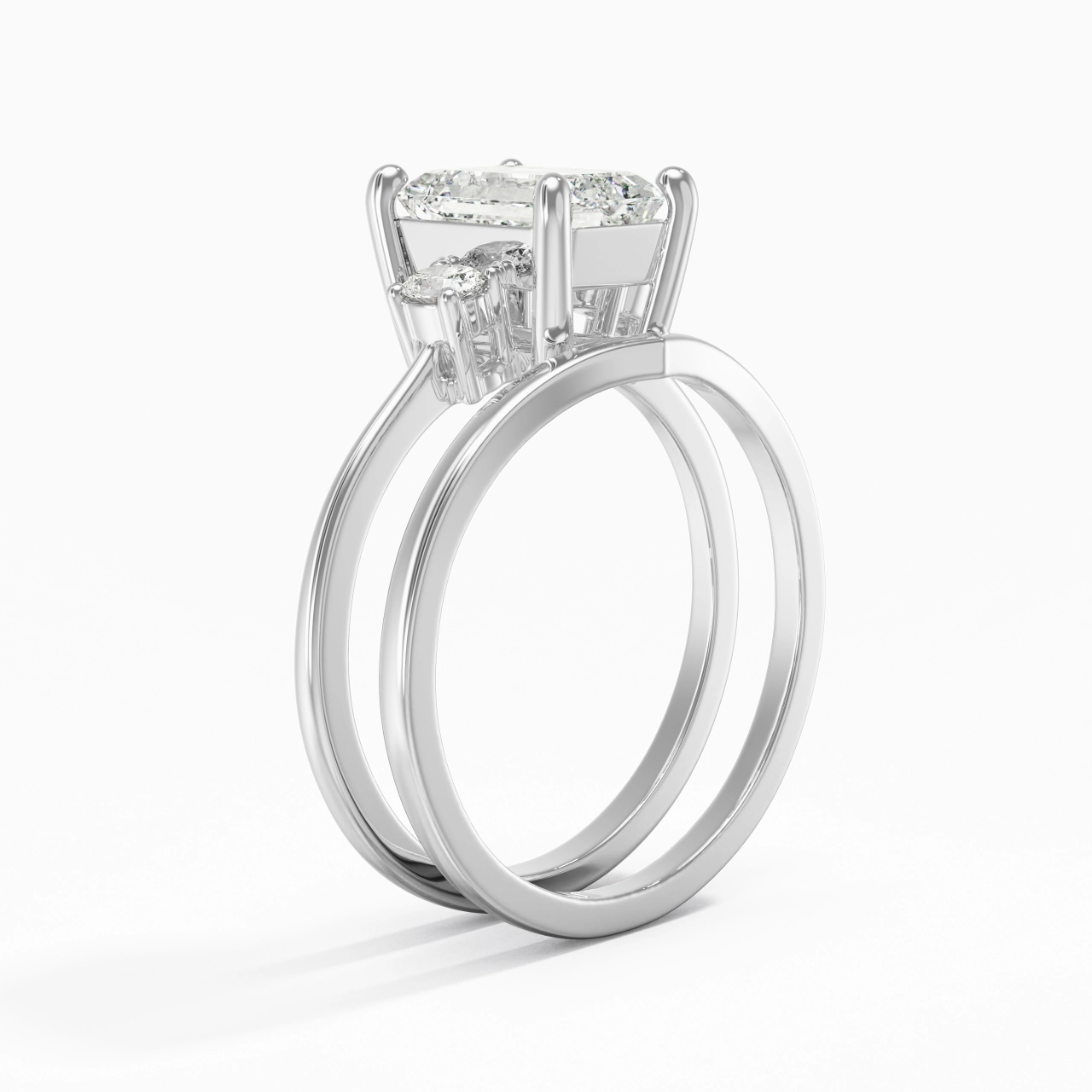 Classic Emerald Cut Bridal Set