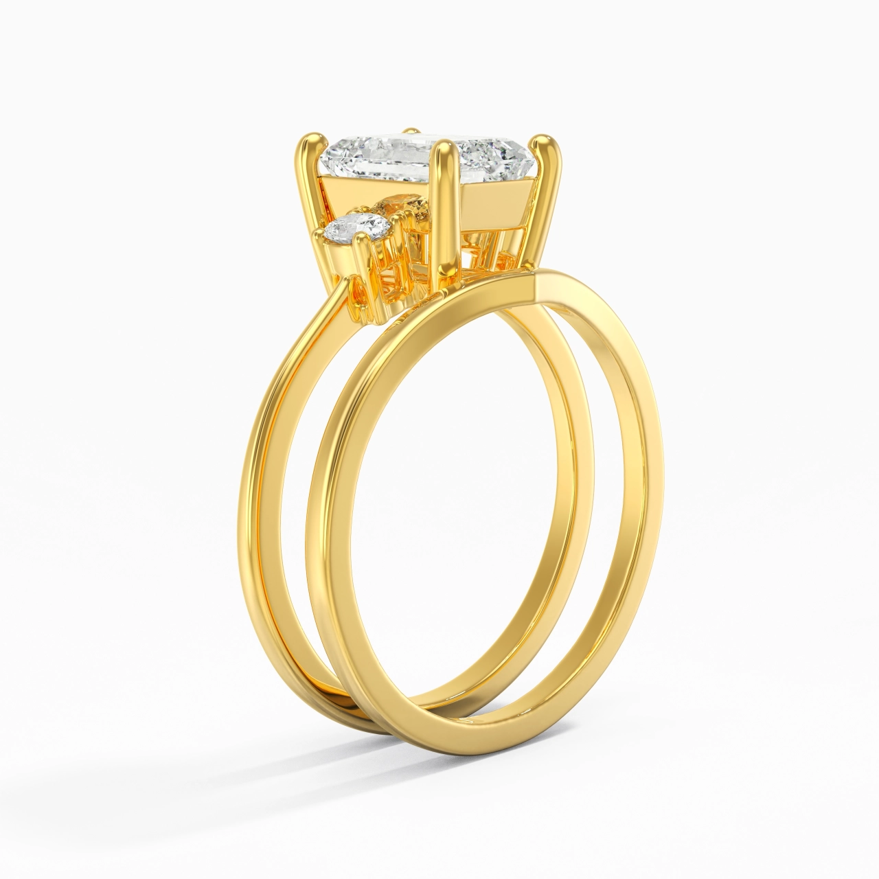 Classic Emerald Cut Bridal Set