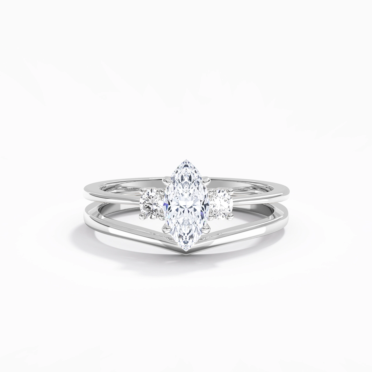 Classic Marquise Cut Bridal Set
