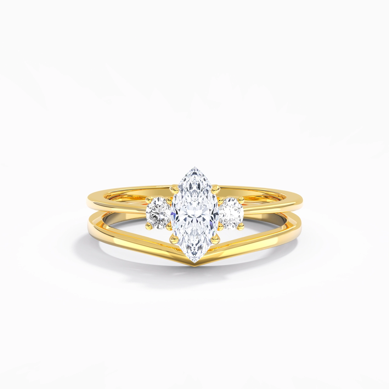 Classic Marquise Cut Bridal Set