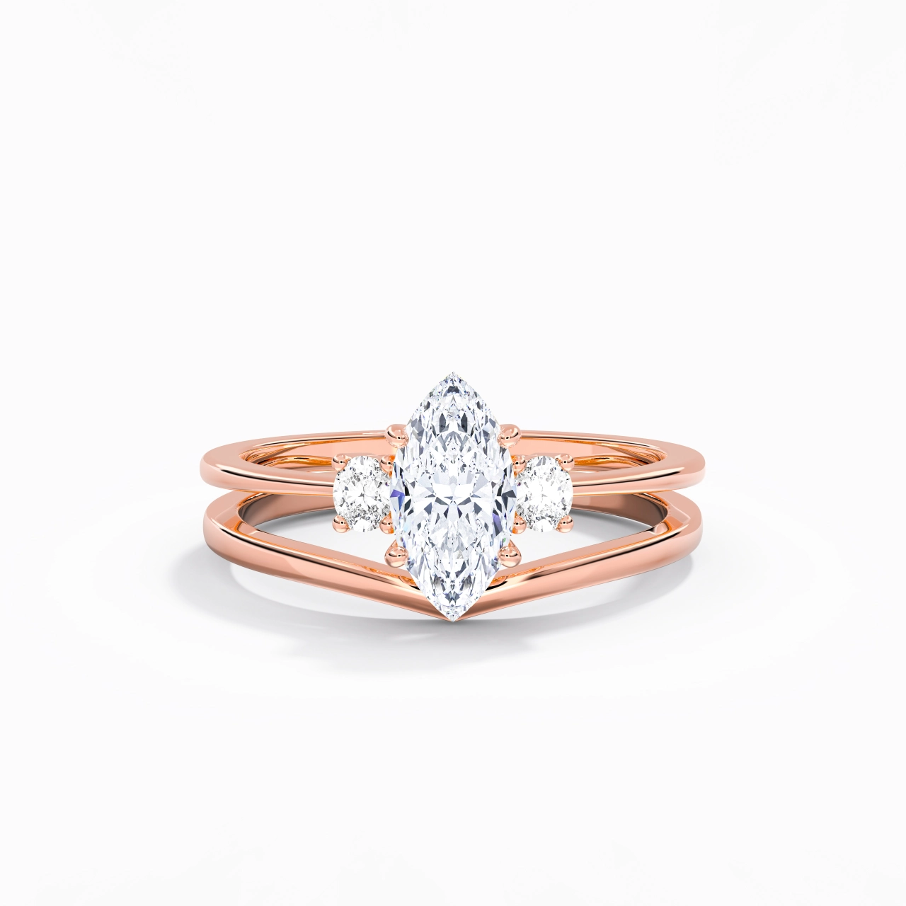 Classic Marquise Cut Bridal Set